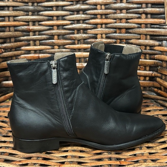 ITALEAU Women's Black Leather Lunella Ankle Booties EU 36.5/6 Made in Itality - Picture 7 of 15